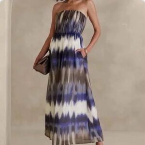 Strapless Maxi Dress w/pockets